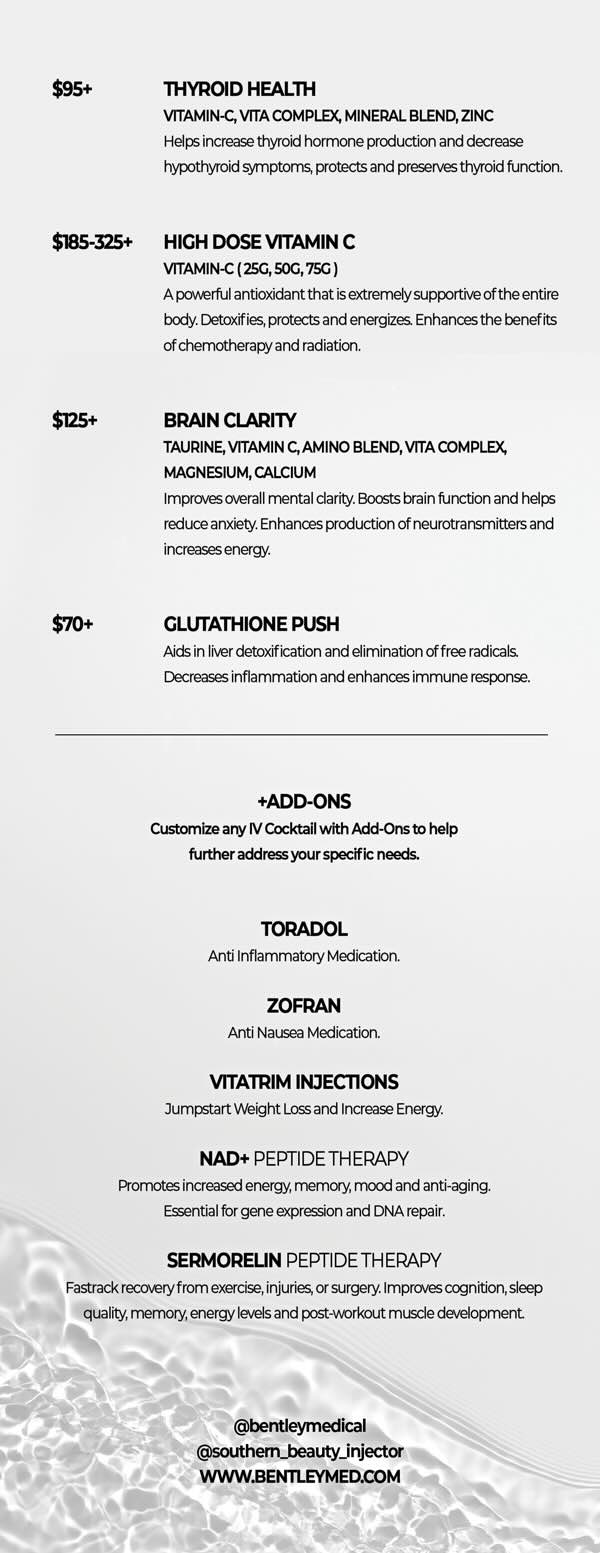 IV Cocktail Menu 
